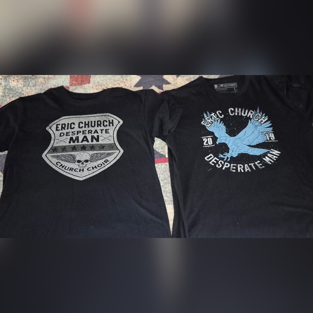 Eric Church Desperate Man Black T-Shirt Set